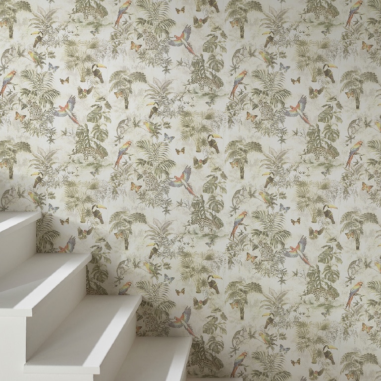 Tapet netesut, 0.53 x 10 m, multicolor, mat, peisaj