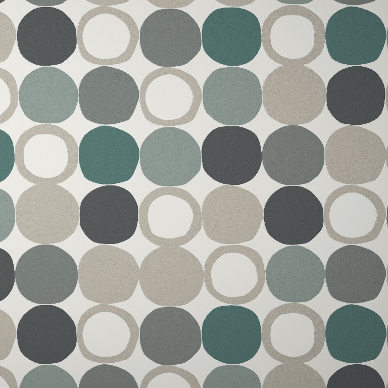 Tapet netesut, 0.53 x 10 m, verde, mat, geometric