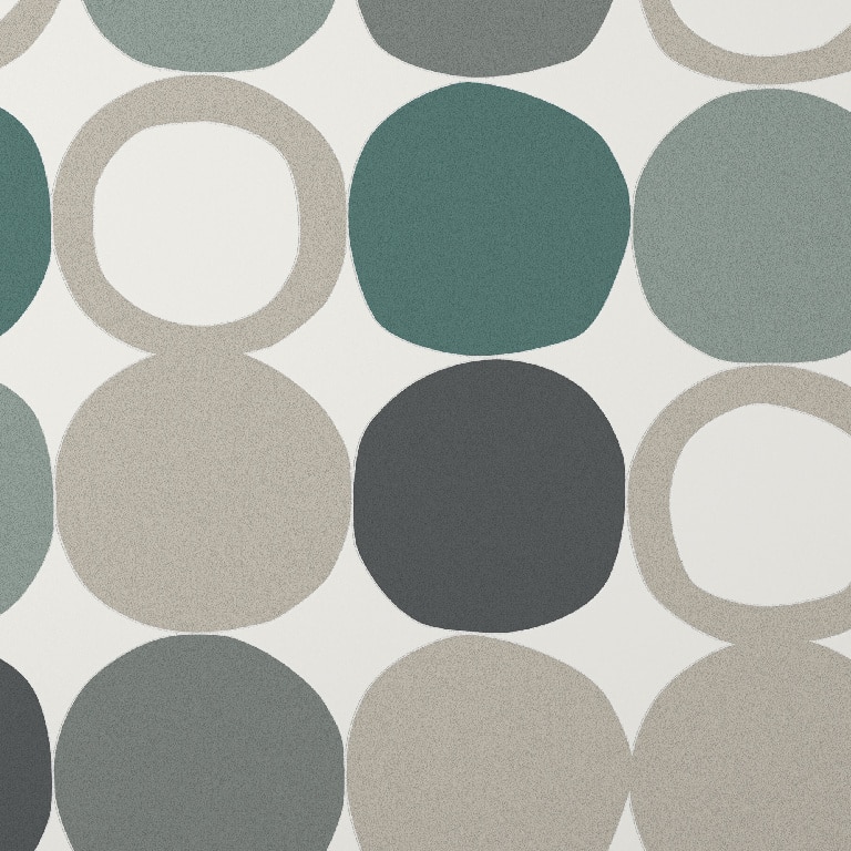 Tapet netesut, 0.53 x 10 m, verde, mat, geometric