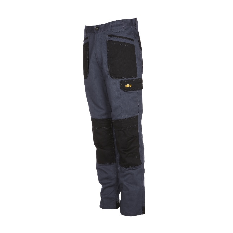 Pantaloni cu multiple buzunare, W32 L32, marime 42, gri • Site Harrier