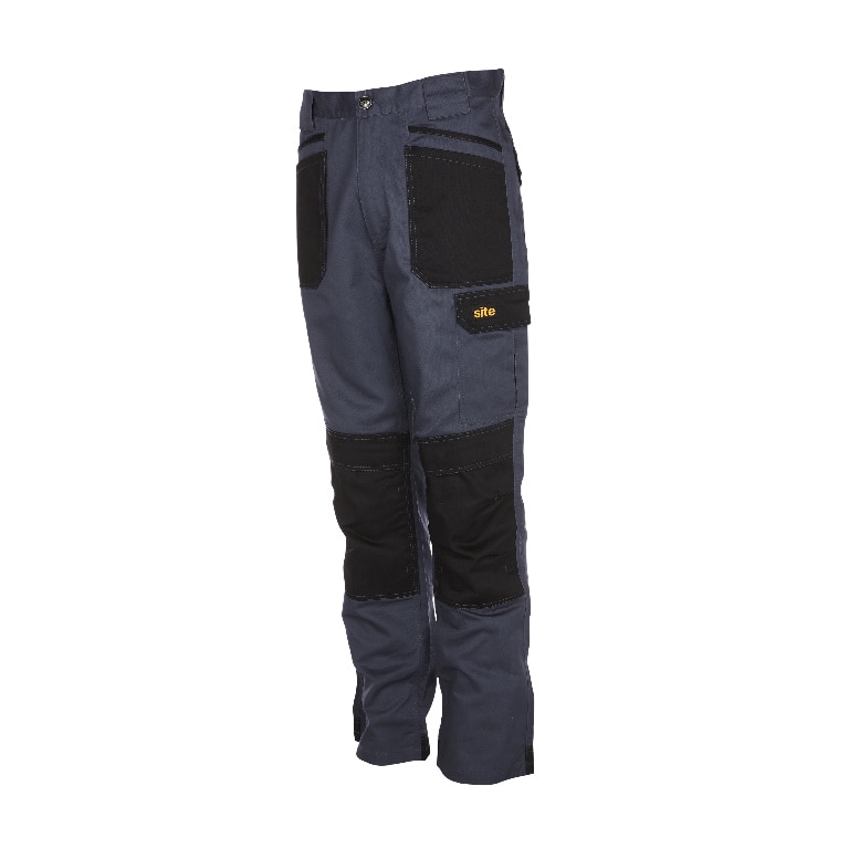 Pantaloni cu multiple buzunare, W32 L32, marime 42, gri • Site Harrier