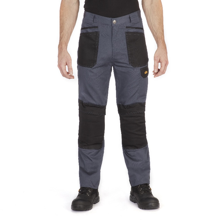 Pantaloni cu multiple buzunare, W36 L32, marime 46, gri • Site Harrier