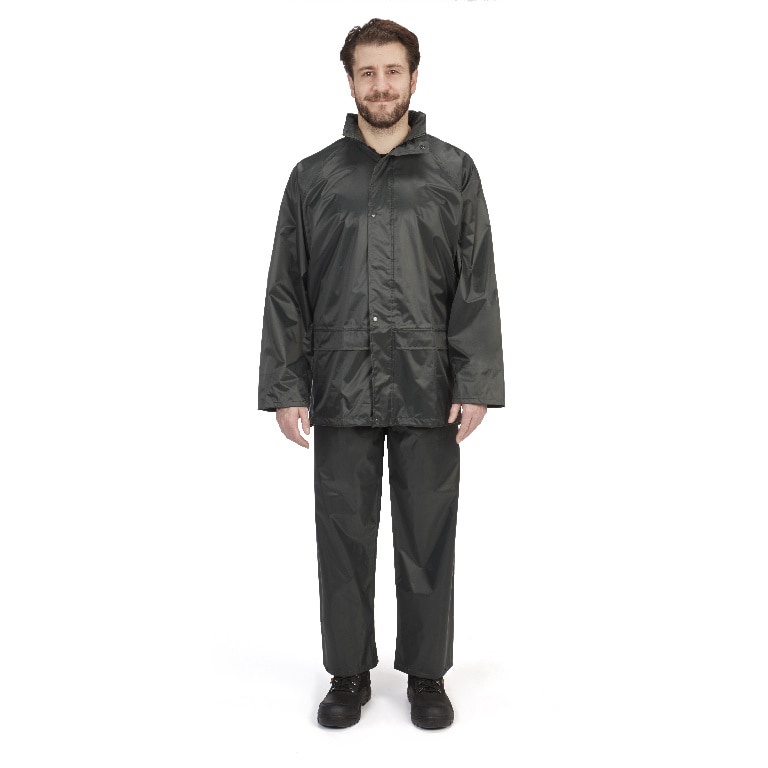 Costum protectie Site, compus din pantaloni si jacheta cu gluga, marime M, verde inchis