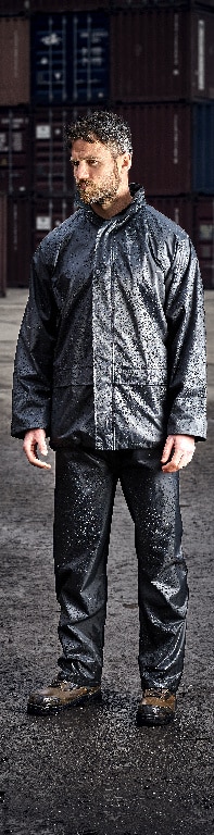 Costum protectie, compus din pantaloni si jacheta cu gluga, marime L, verde inchis • Site