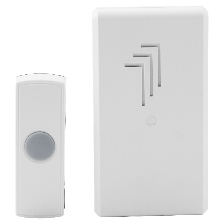 Kit Buton de sonerie 3 V si sonerie de usa cu insert 220 - 240 V, IP44, alb 