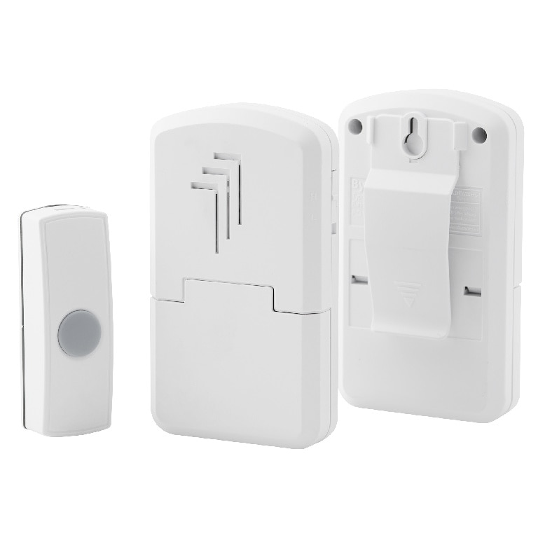 Set wireless de sonerie 4 - 5 V si buton 3V IP44 alb