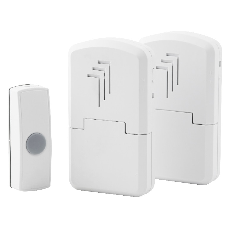 Set wireless de sonerie 4 - 5 V si buton 3V IP44 alb