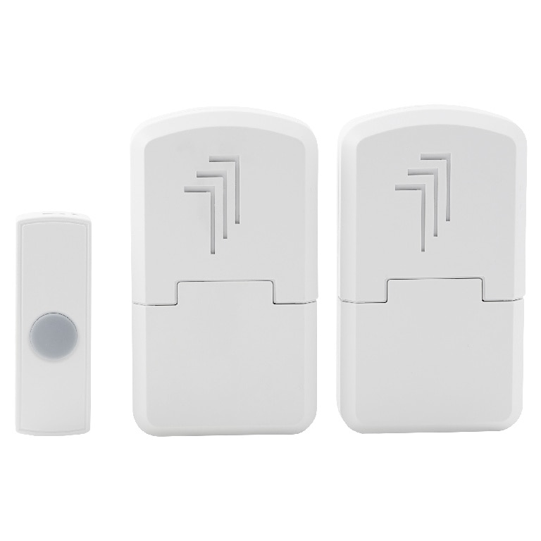Set wireless de sonerie 4 - 5 V si buton 3V IP44 alb