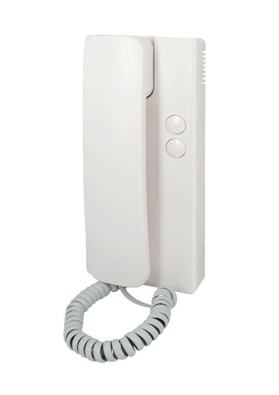 Interfon video cu receptor si fir, plastic, 78 dB, IP44, alb