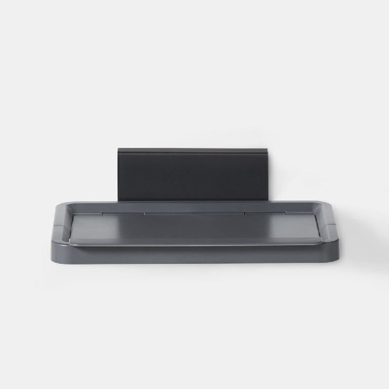 Cadru pentru cos de gunoi GOODHOME, 27.7 x 6.9 x 21.2 cm, ABS si otel, gri