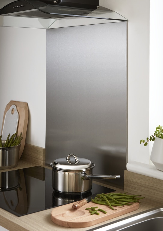 Panou bucatarie, gri, 60 x 80 x 1 mm, otel  GoodHome Kasei