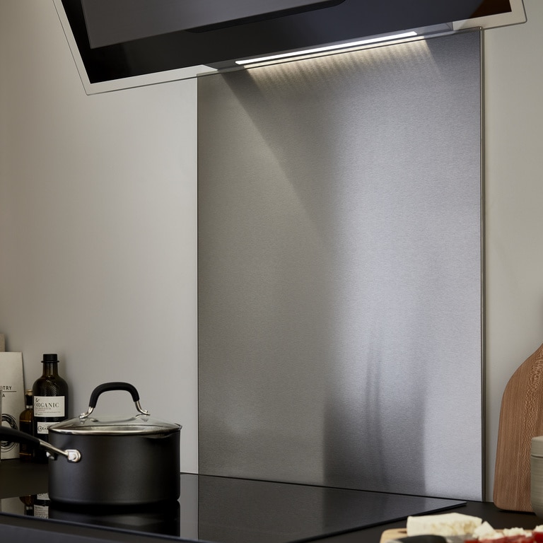 Panou bucatarie, gri, 60 x 80 x 1 mm, otel  GoodHome Kasei