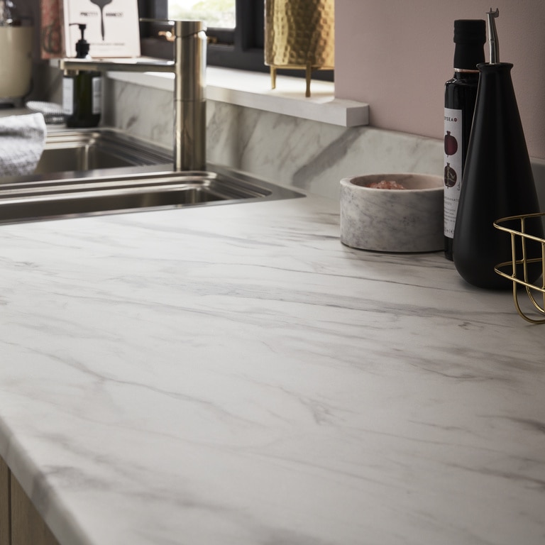 Blat marble laminat, 300 x 62 cm x 2.2 mm, pal laminat  GoodHome Agliata