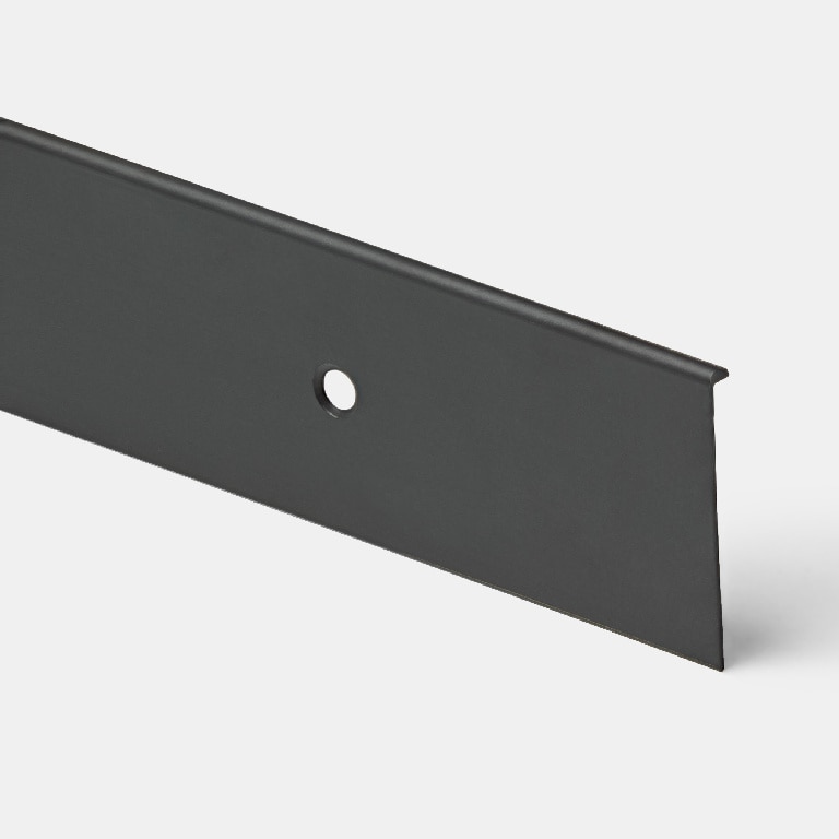 Terminatie blat, negru, 62 x 3.8 x 0,2 cm, aliaj de aluminiu GoodHome Nantua