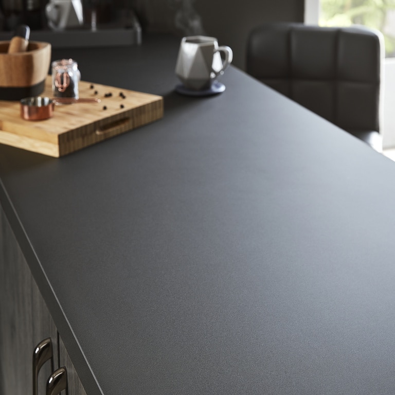 Blat de lucru, negru, 300 x 62 cm x 3.8 mm, pal laminat  GoodHome Berberis