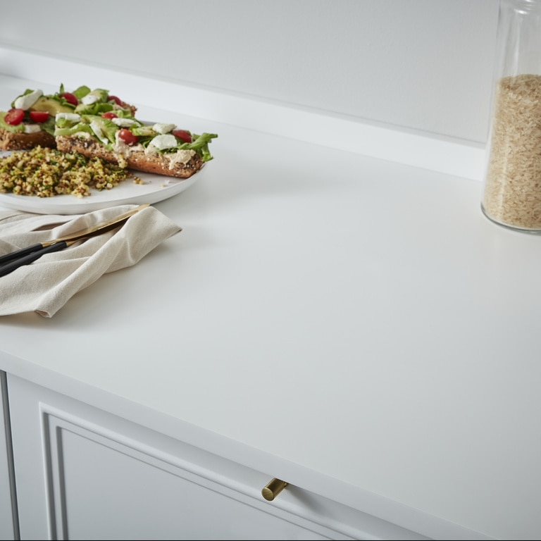 Blat de lucru, alb, 300 x 62 cm x 3.8 mm, pal laminat, finisaj super mat GoodHome Berberis