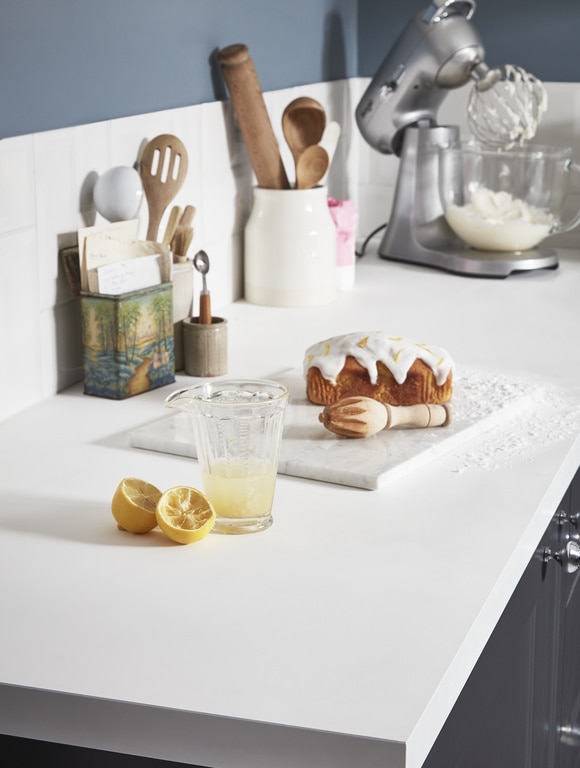 Blat de lucru, alb, 300 x 62 cm x 3.8 mm, pal laminat, finisaj super mat GoodHome Berberis