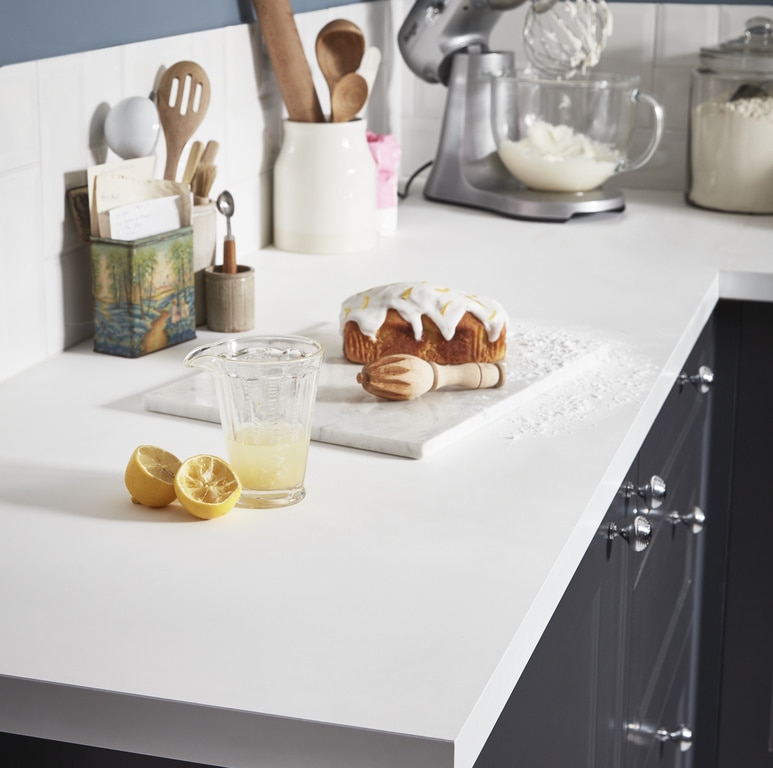 Blat de lucru, alb, 300 x 62 cm x 3.8 mm, pal laminat, finisaj super mat GoodHome Berberis