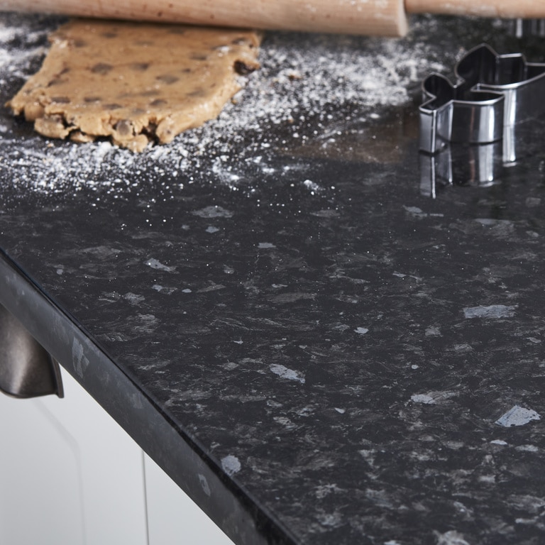 Blat bucatarie GOODHOME Kabsa, 300x62 cm, negru