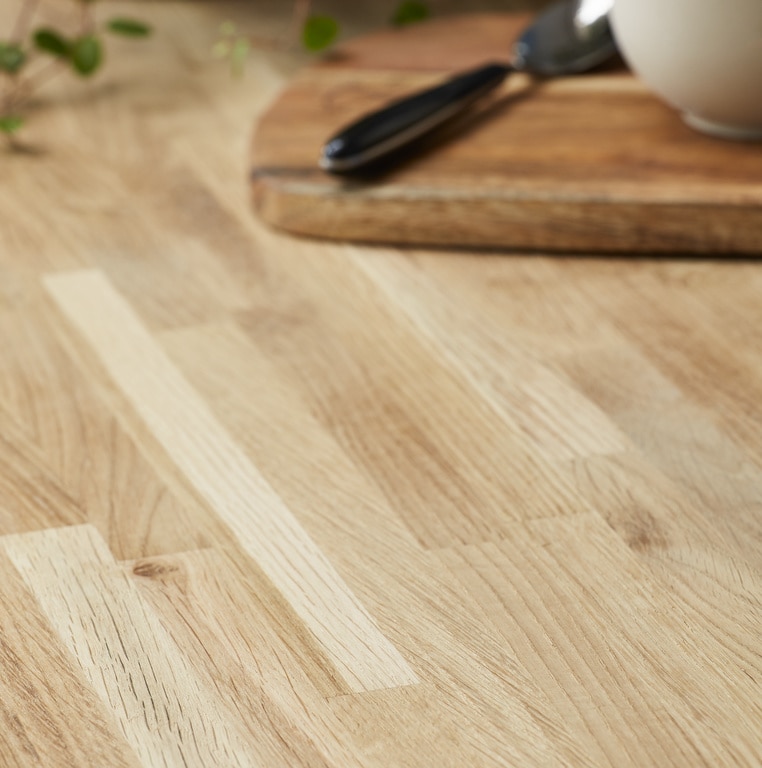Blat de bucatarie, lemn masiv, stejar, 3000 x 620 x 26 mm  GoodHome Kava