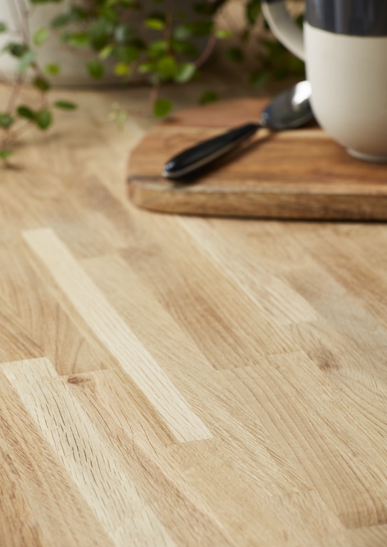 Blat de bucatarie, lemn masiv, stejar, 3000 x 620 x 26 mm  GoodHome Kava