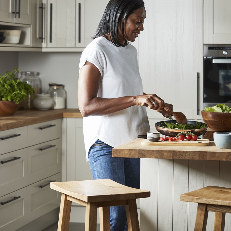 Blat de lucru, lemn nuanta stejar, 300 x 62 x 4 cm • GoodHome Hinita