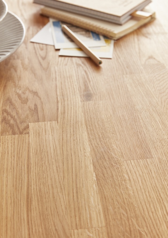 Blat de lucru, lemn nuanta stejar, 300 x 62 x 4 cm • GoodHome Hinita