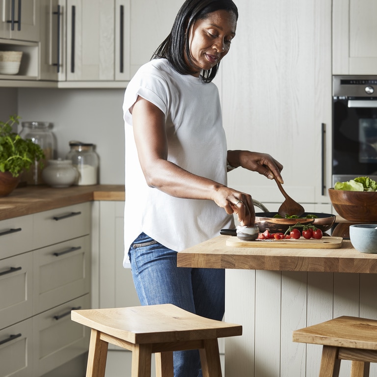 Blat de lucru, lemn nuanta stejar, 300 x 62 x 4 cm • GoodHome Hinita