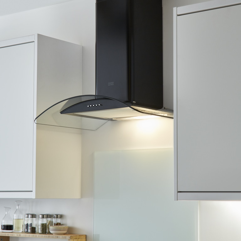 Panou bucatarie, alb, termorezistent, 60 x 80 x 5 mm, sticla • GoodHome Nashi