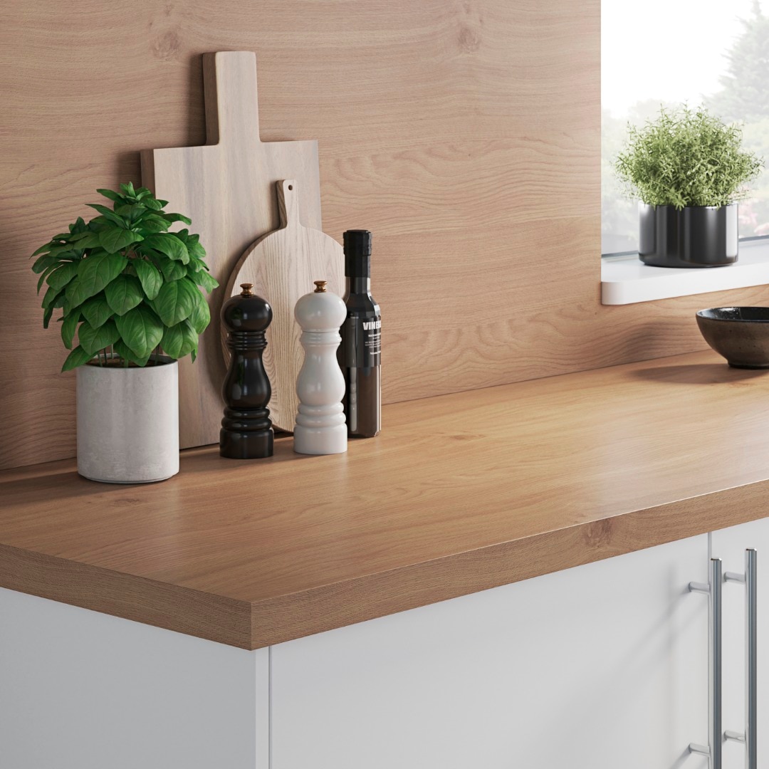 Panou, maro, 300 x 60 cm x 8 mm, efect lemn de stejar  GoodHome