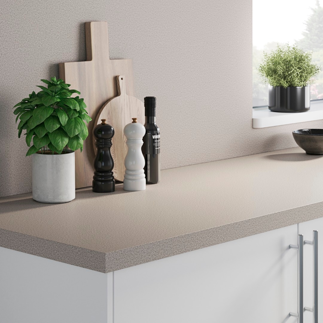 Panou bucatarie, quartz light, 300 x 60 cm x 1 cm, laminat • GoodHome Kala