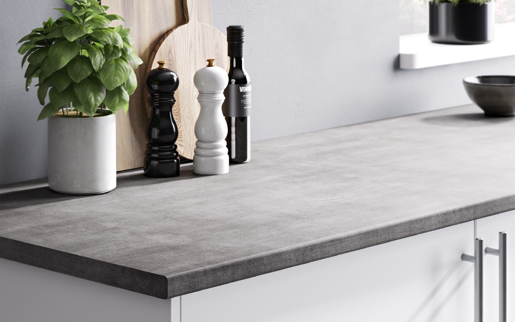 Blat de lucru, gri, 180 x 62 cm x 2.8 mm, pal laminat