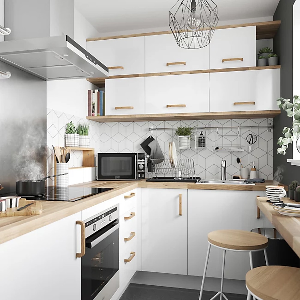 Panou lateral GOODHOME Garcinia, 32 x 90 cm, alb lucios