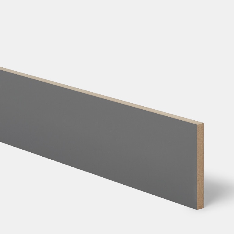 Plinta de bucatarie, PAL, antracit, aspect lucios, 2400mm x 16 mm x 150 mm  GoodHome Stevia & Garcinia