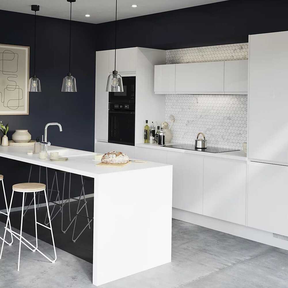 Element colt bucatarie GOODHOME Garcinia, 60 x 71.5 cm, alb lucios