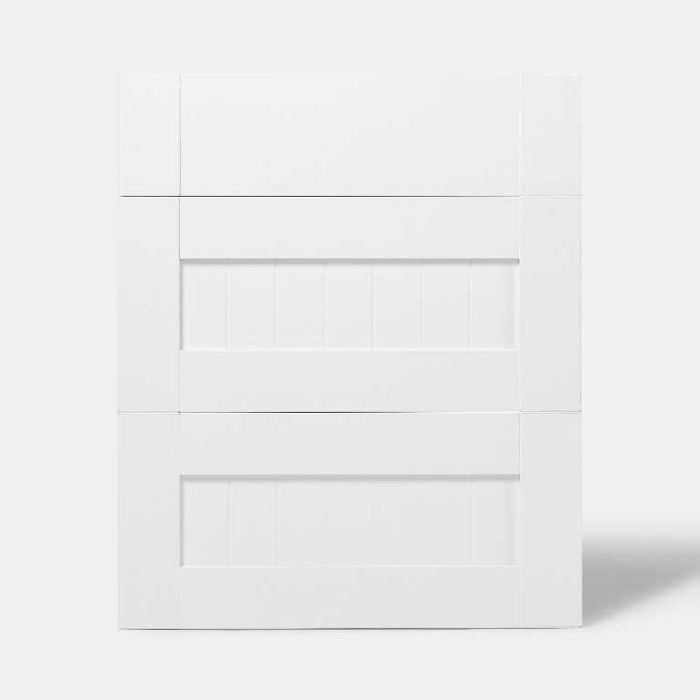 Front usa cu 3 sertare, 60 cm, alb, mat  GoodHome Alpinia