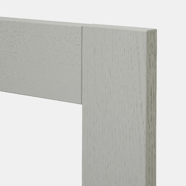 Front usa cu sticla, 30 cm, gri, finisaj lemn • GoodHome Alpinia