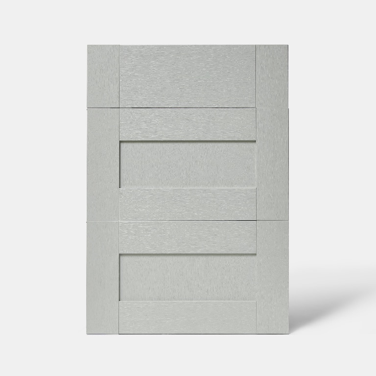 Front usa cu 3 sertare, 50 cm, gri, lucios • GoodHome Alpinia