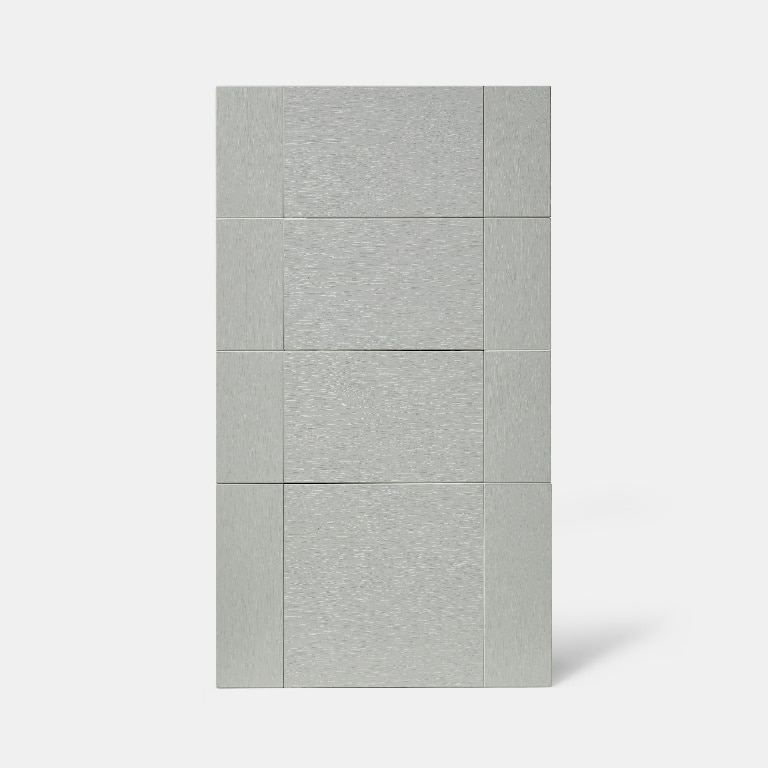 Front usa cu 4 sertare, 40 cm, gri, lucios • GoodHome Alpinia