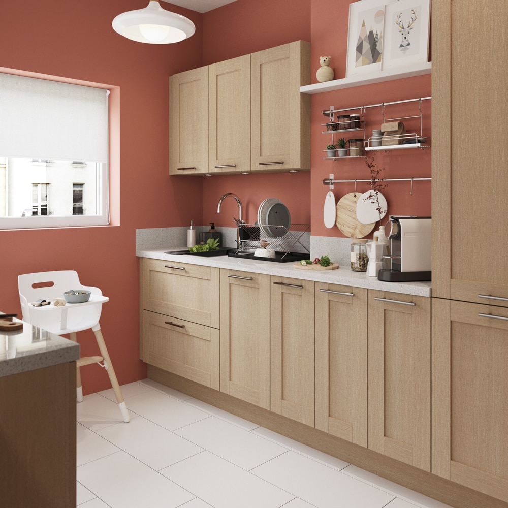 Front usa GOODHOME Alpinia, PAL, 50 x 71.5 x 1.8 cm, stejar