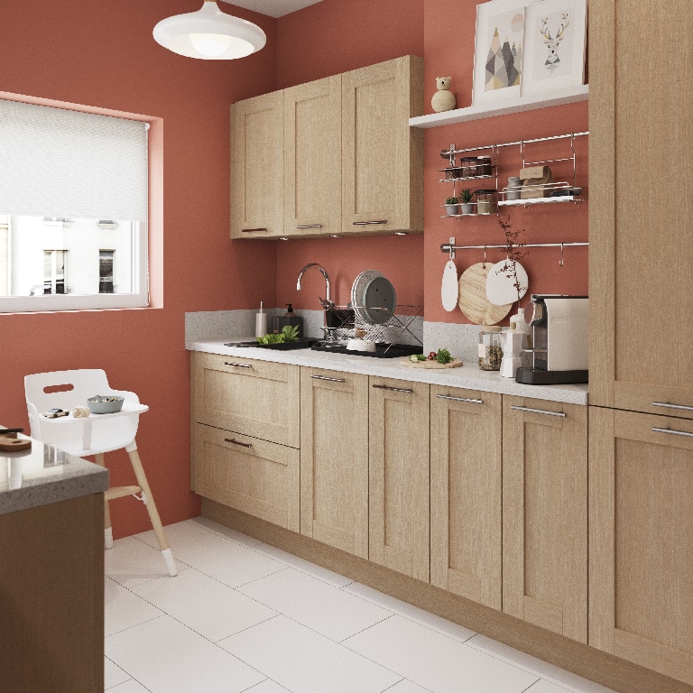 Front usa, alb, finisaj lucios, 40 cm  GoodHome, Stevia