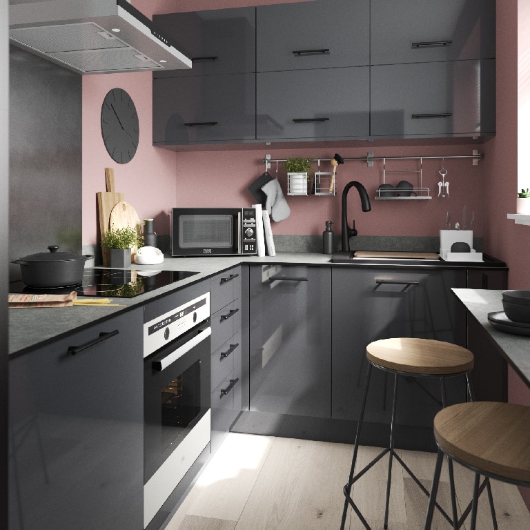 Front usa, negru,40 cm  GoodHome, Stevia