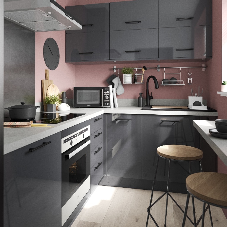 Front usa, negru,40 cm  GoodHome, Stevia