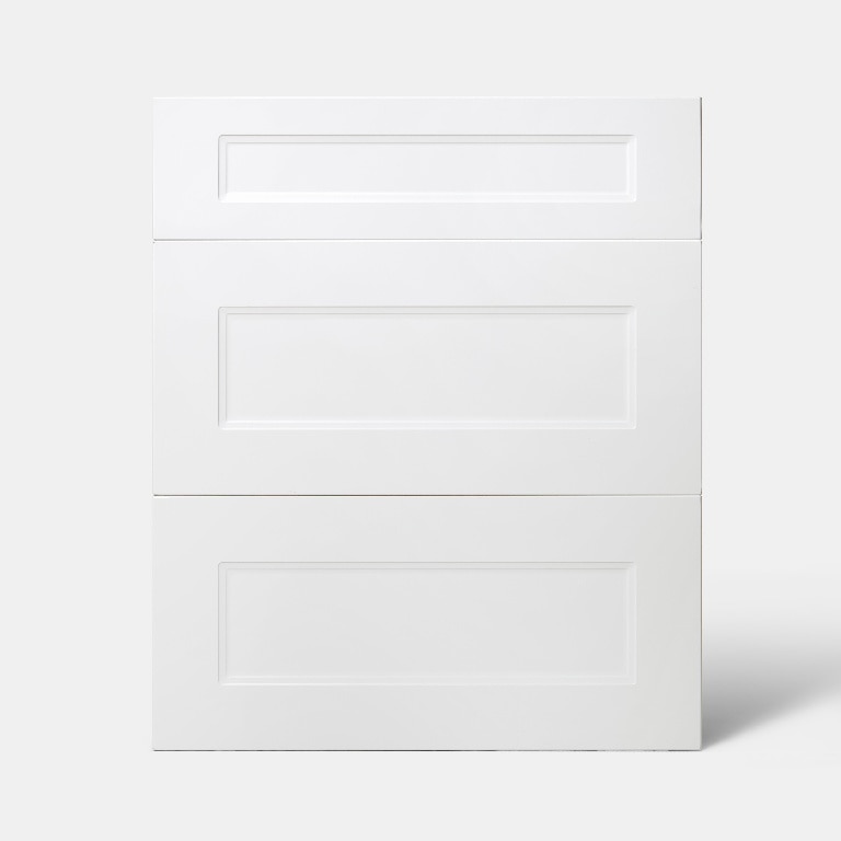 Front cu 3 sertare, 60 cm, alb, mat  GoodHome Artemisia