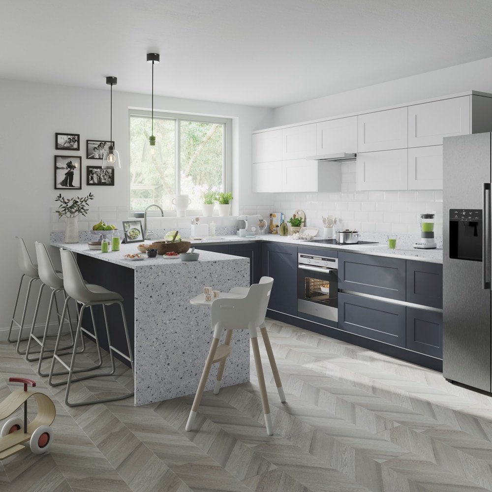 Front usa GOODHOME Artemisia, MDF, 60 x 54.3 x 1.8 cm, alb