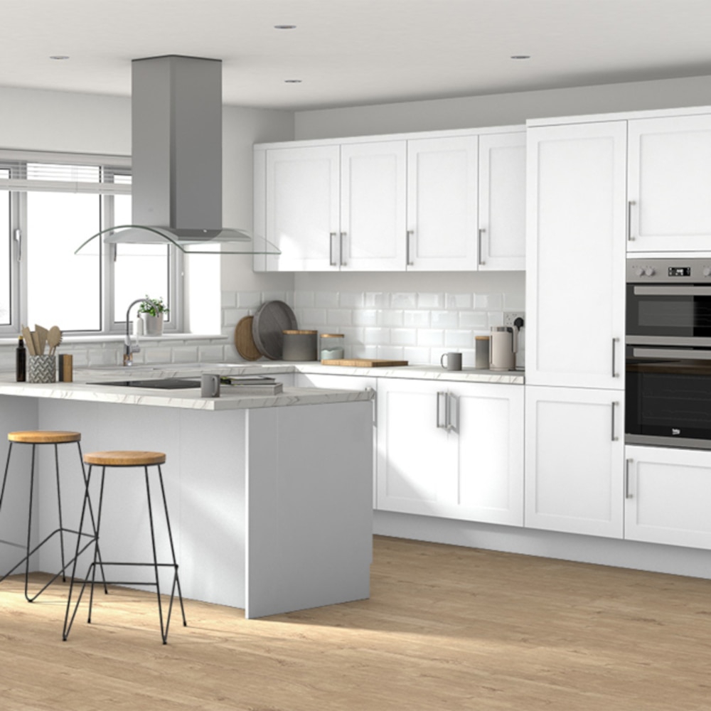 Front usa GOODHOME Artemisia, MDF, 60 x 54.3 x 1.8 cm, alb