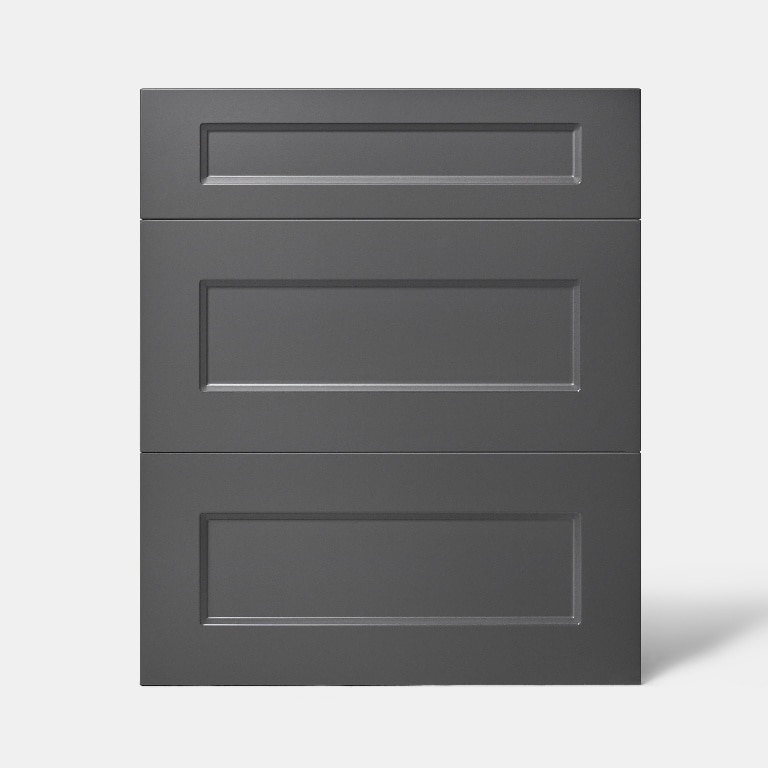 Front usa cu 3 sertare, 60 cm, gri, mat  GoodHome Artemisia