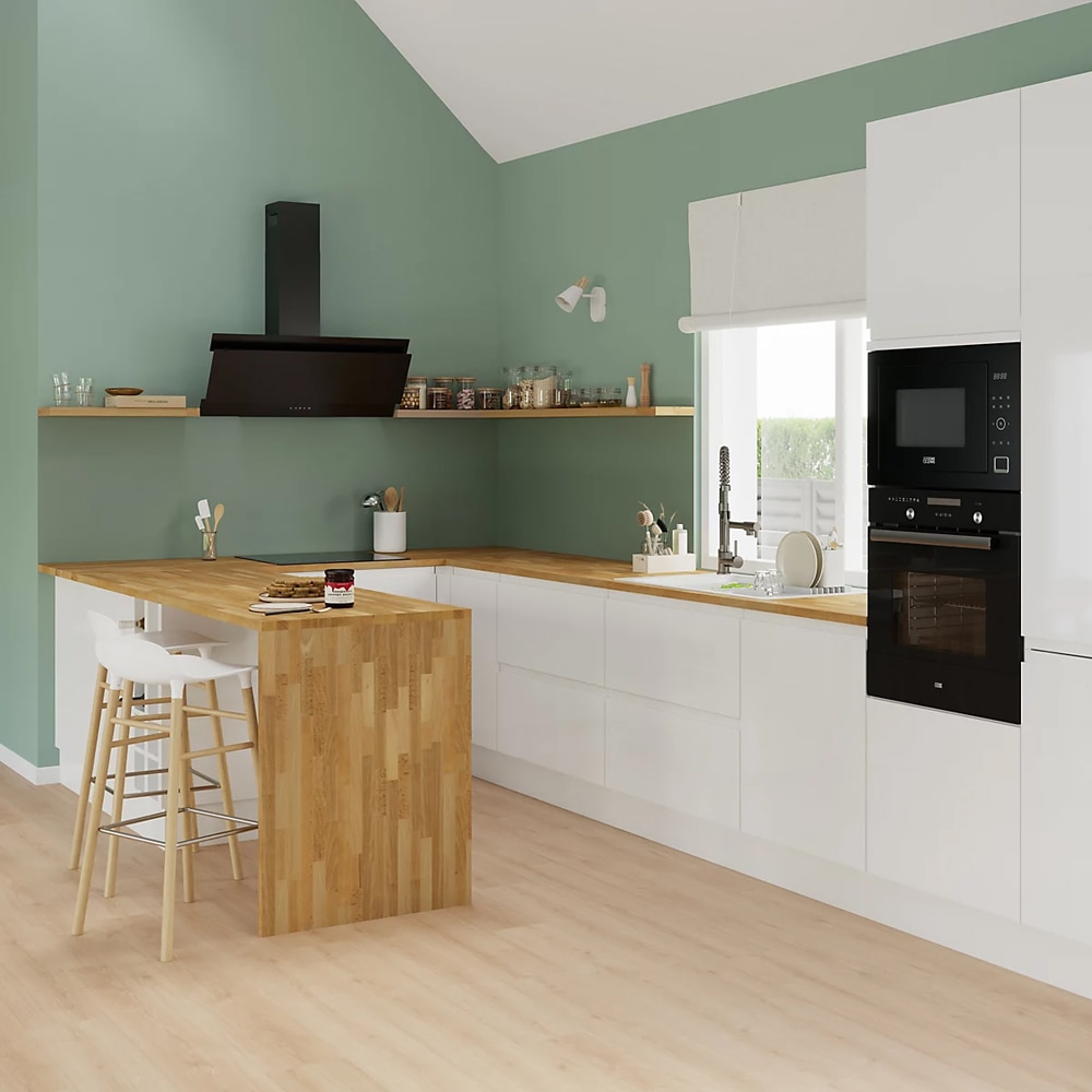 Front usa sertar GOODHOME Garcinia, 59.7 x 68.7 cm, alb lucios