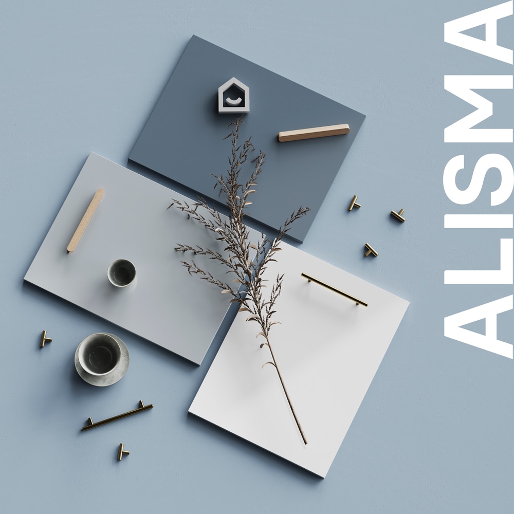 Front usa GOODHOME Alisma, MDF, 50 x 71.5 x 1.8 cm, alb lucios