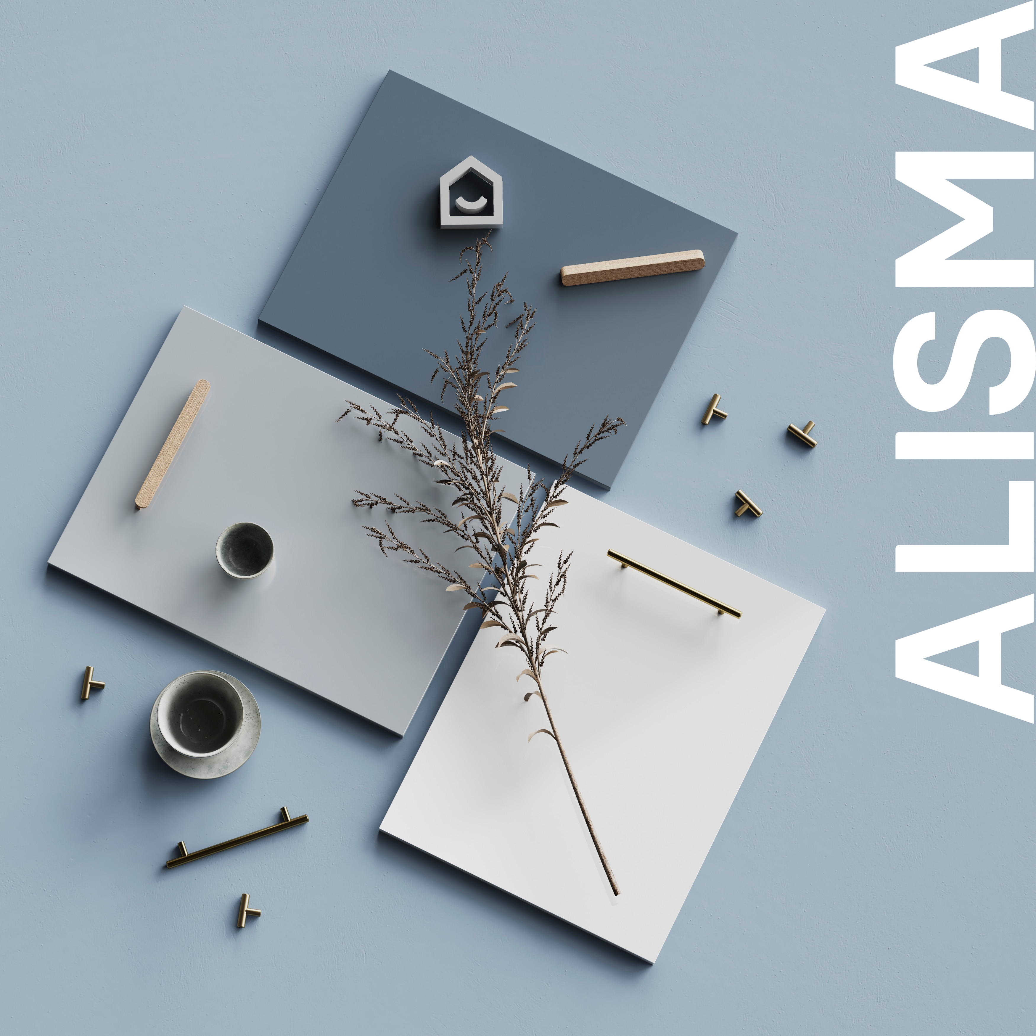 Front usa sertar GOODHOME Alisma, MDF, 30 x 71.5 x 1.8 cm, alb